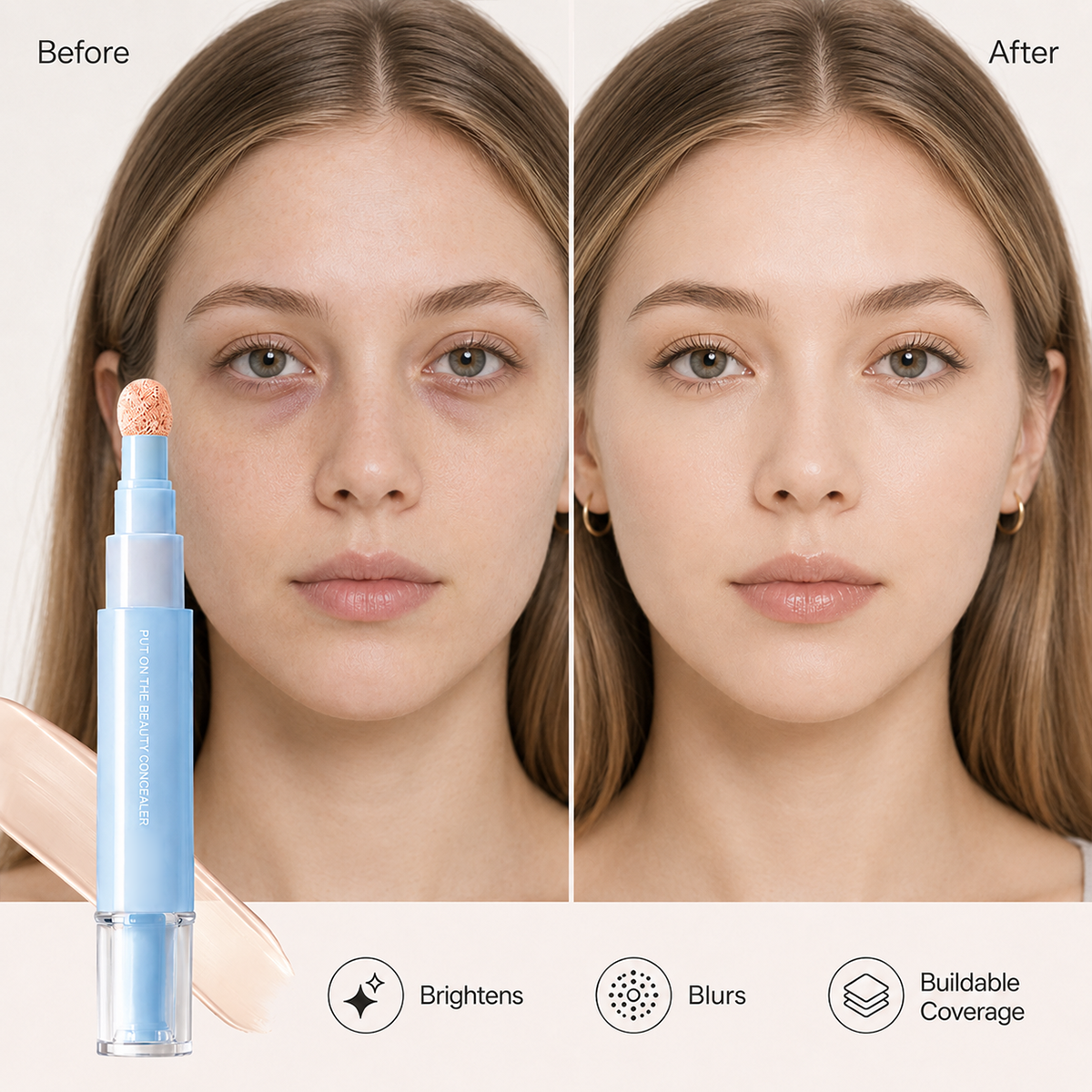 ✨ Lightweight Dual-Action Matte Coverage Concealer Foundation